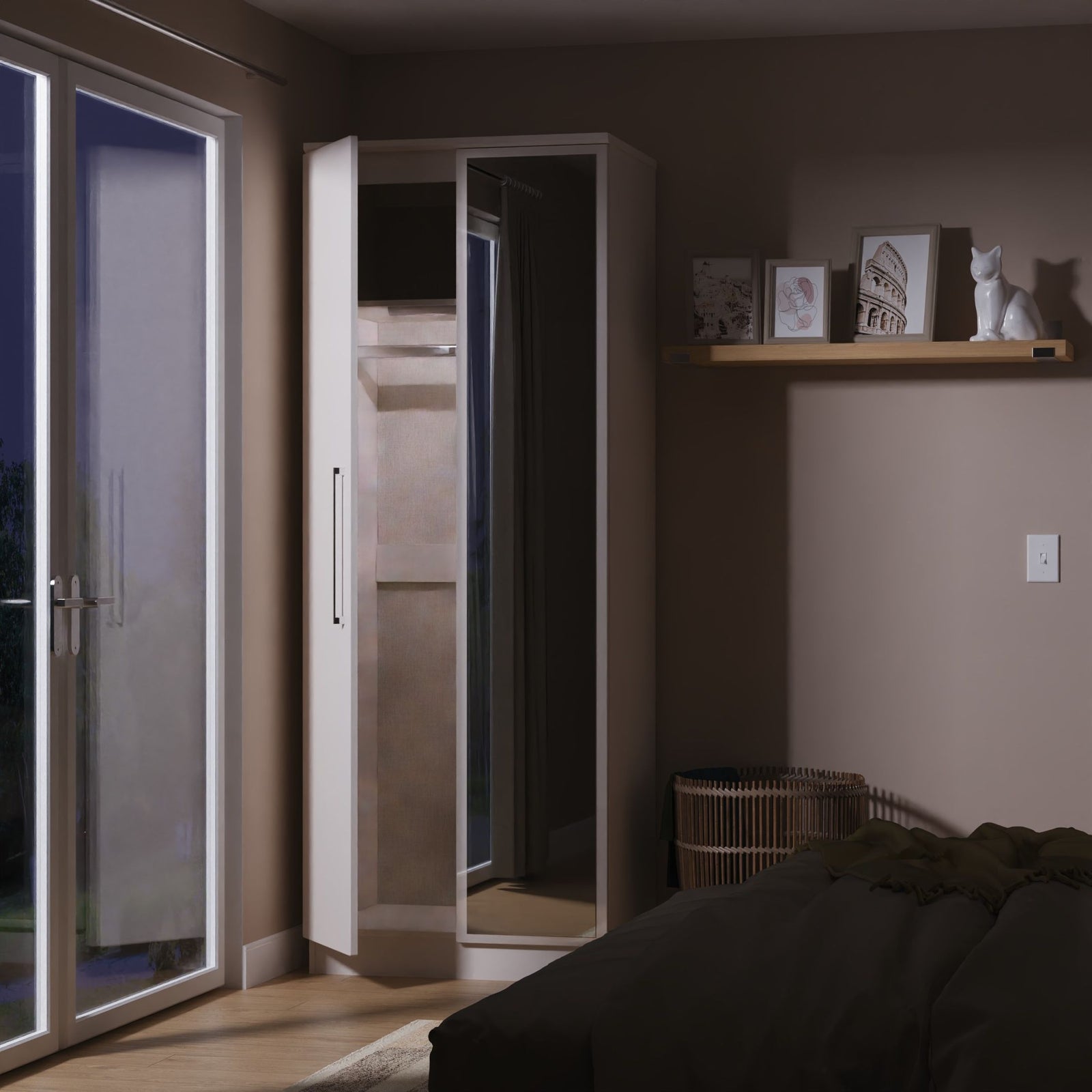 Portland Tall Double Mirror Wardrobe - Tall Double Mirror Wardrobe Sterling Home 7