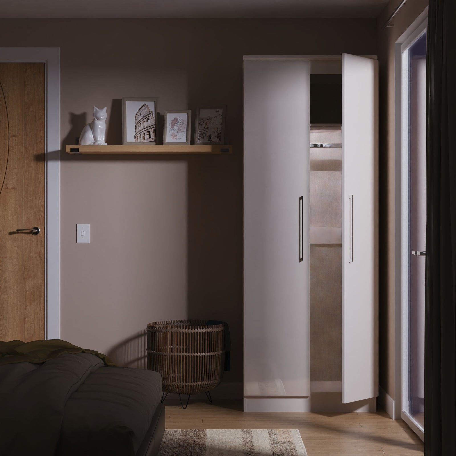 Portland Tall Plain Double Wardrobe - Tall Plain Double Wardrobe Sterling Home 8