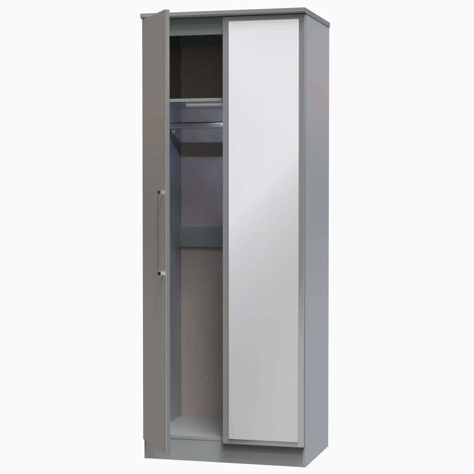Portland Tall Double Mirror Wardrobe - Tall Double Mirror Wardrobe Sterling Home 15