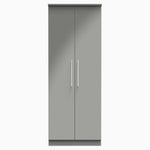 Portland Wardrobe - Tall Plain Double Wardrobe Sterling Home GGDG - Grey Gloss & Dusk Grey 13
