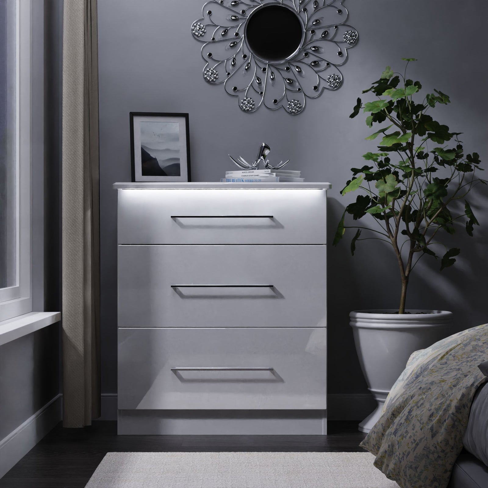 Portland 3 Drawer Deep Chest - 3 Drawer Deep Chest Sterling Home 2