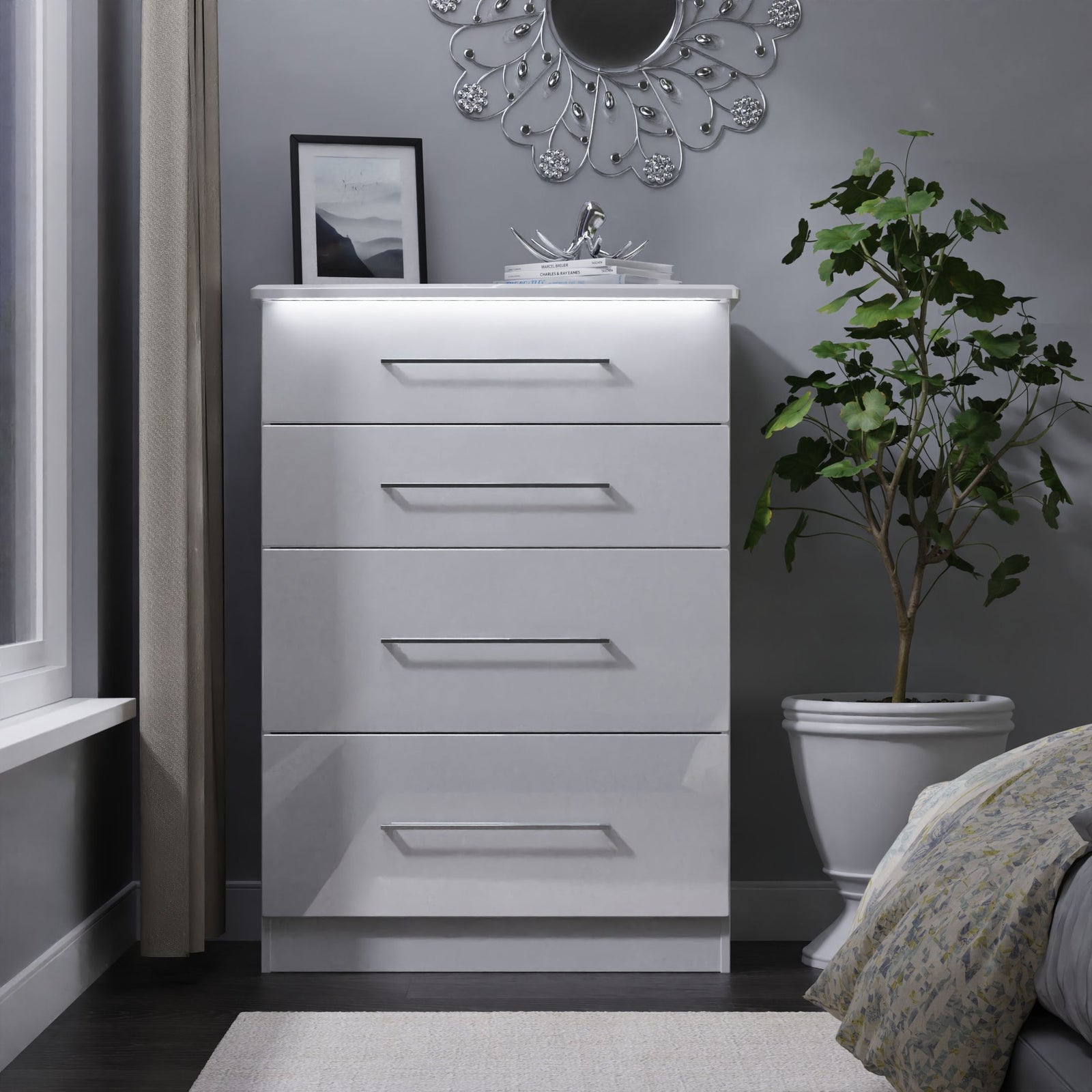 Portland 4 Drawer Deep Chest - 4 Drawer Deep Chest Sterling Home 2