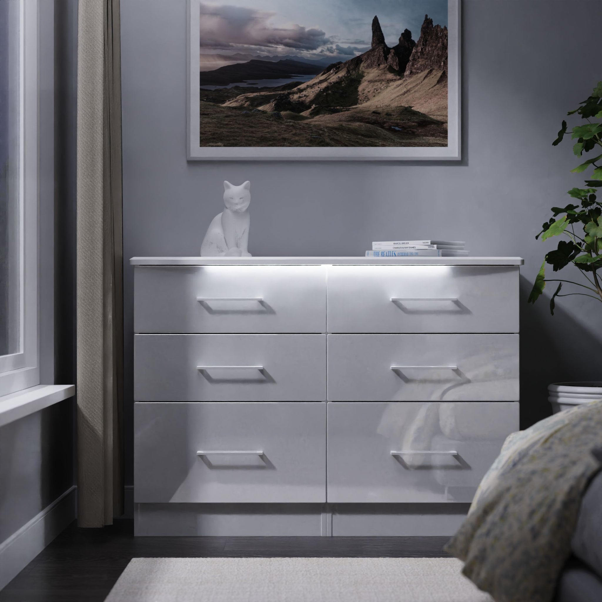 Portland 6 Drawer Cabinet - 6 Drawer Midi Chest Sterling Home 2