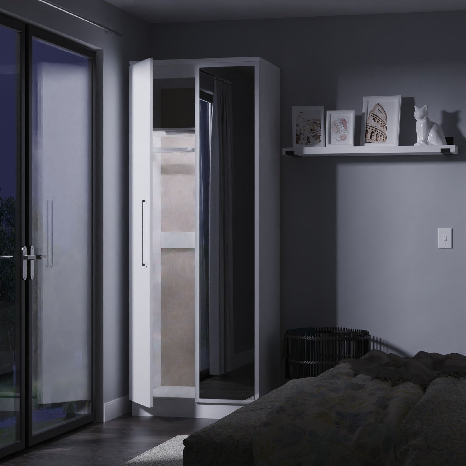 Portland Tall Double Mirror Wardrobe - Tall Double Mirror Wardrobe Sterling Home 2