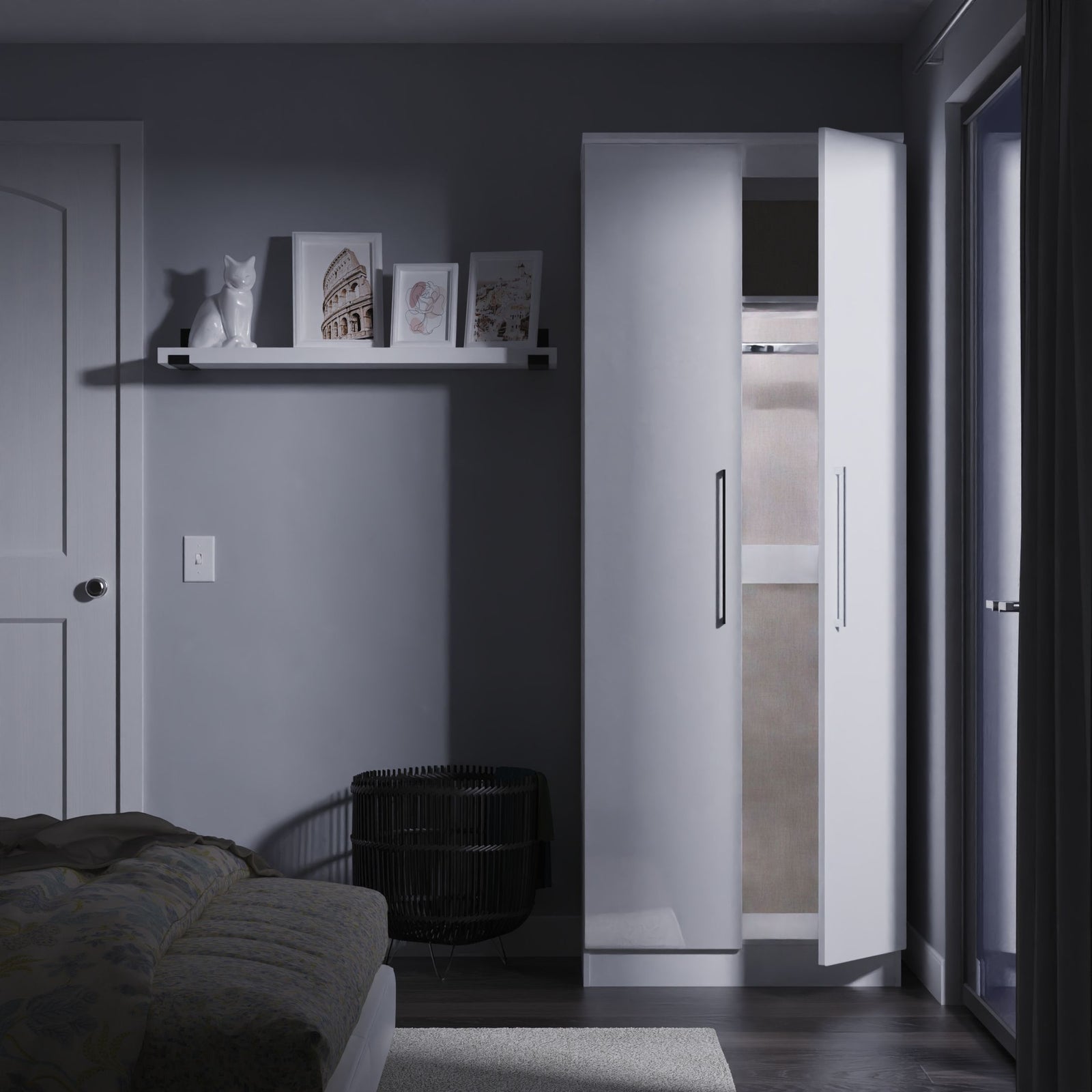 Portland Tall Plain Double Wardrobe - Tall Plain Double Wardrobe Sterling Home 2