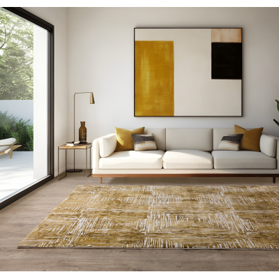 Karis Portrait Gold Rug - Portrait Gold 160 x 230cm - 160cm x 230cm Sterling Home 2