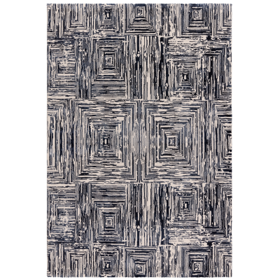 Karis Portrait Navy Rug - Portrait Navy 200 x 290cm - 200cm x 290cm Sterling Home 1