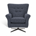 Hebden Swivel Armchair - Swivel Chair Grade A Armchairs Sterling Home 3 2692 : Prussian Blue Cairo Chenille Plain