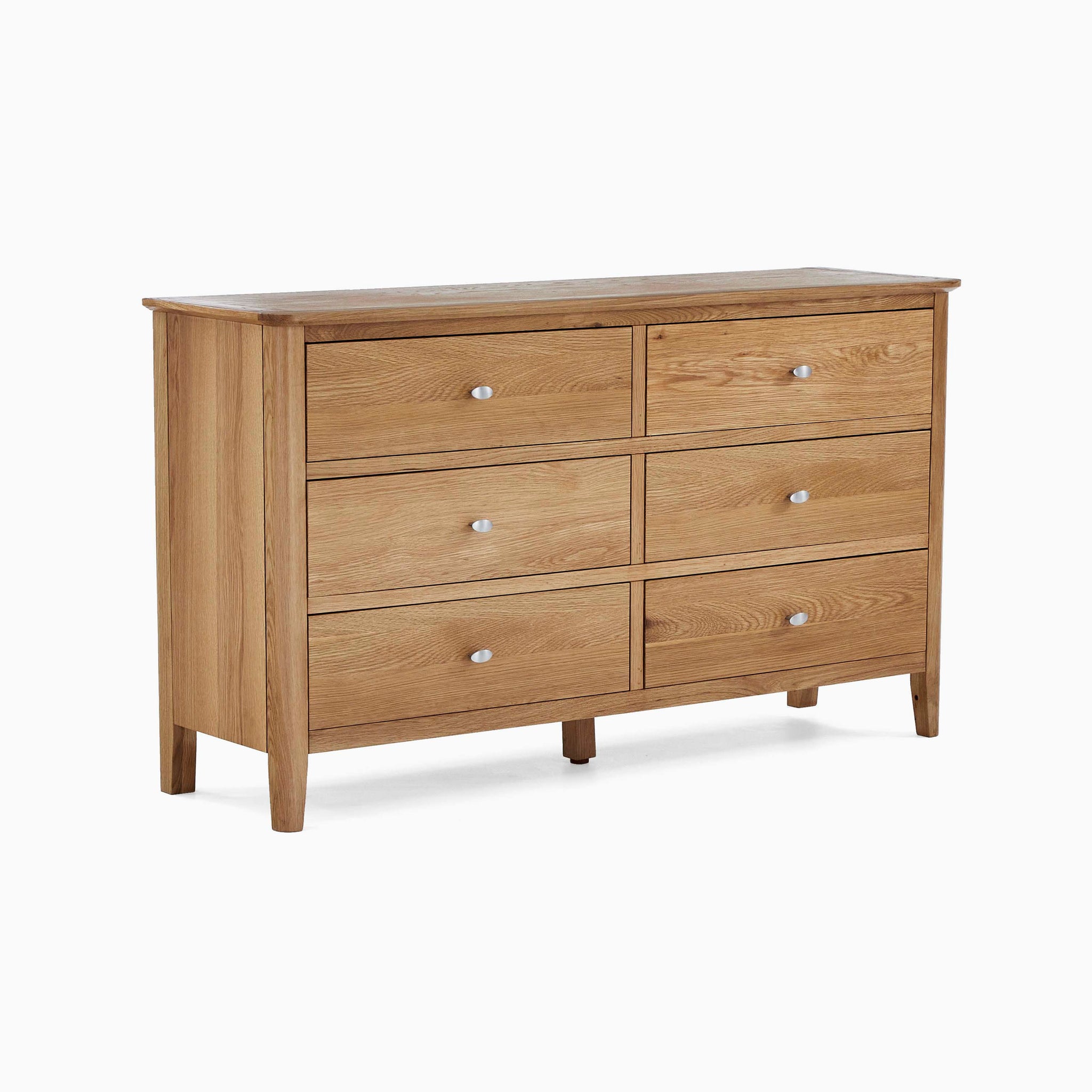 Bexley 3 + 3 Drawer Chest - 3 + 3 Drawer Chest Oak
