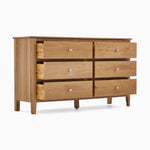 Bexley 3 + 3 Drawer Chest - 3 + 3 Drawer Chest Oak