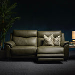 Revel 3 Seater Recliner Sofa - 2.5 Seater Sofa with 2 Power Recliners Fabric - Power Recliner with USB Sterling Home 2