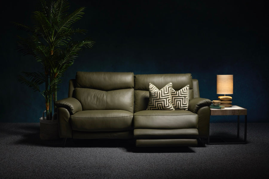 Revel 3 Seater Recliner Sofa - 2.5 Seater Sofa with 2 Power Recliners Fabric