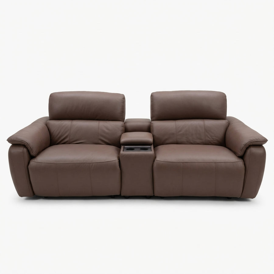 Rialto Media 3 Seater Sofa - Media 3 Seater Sofa Fabric - Power Recliner with USB