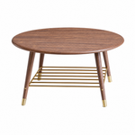 Rise Circular Coffee Table Walnut - Circular Coffee Table Walnut