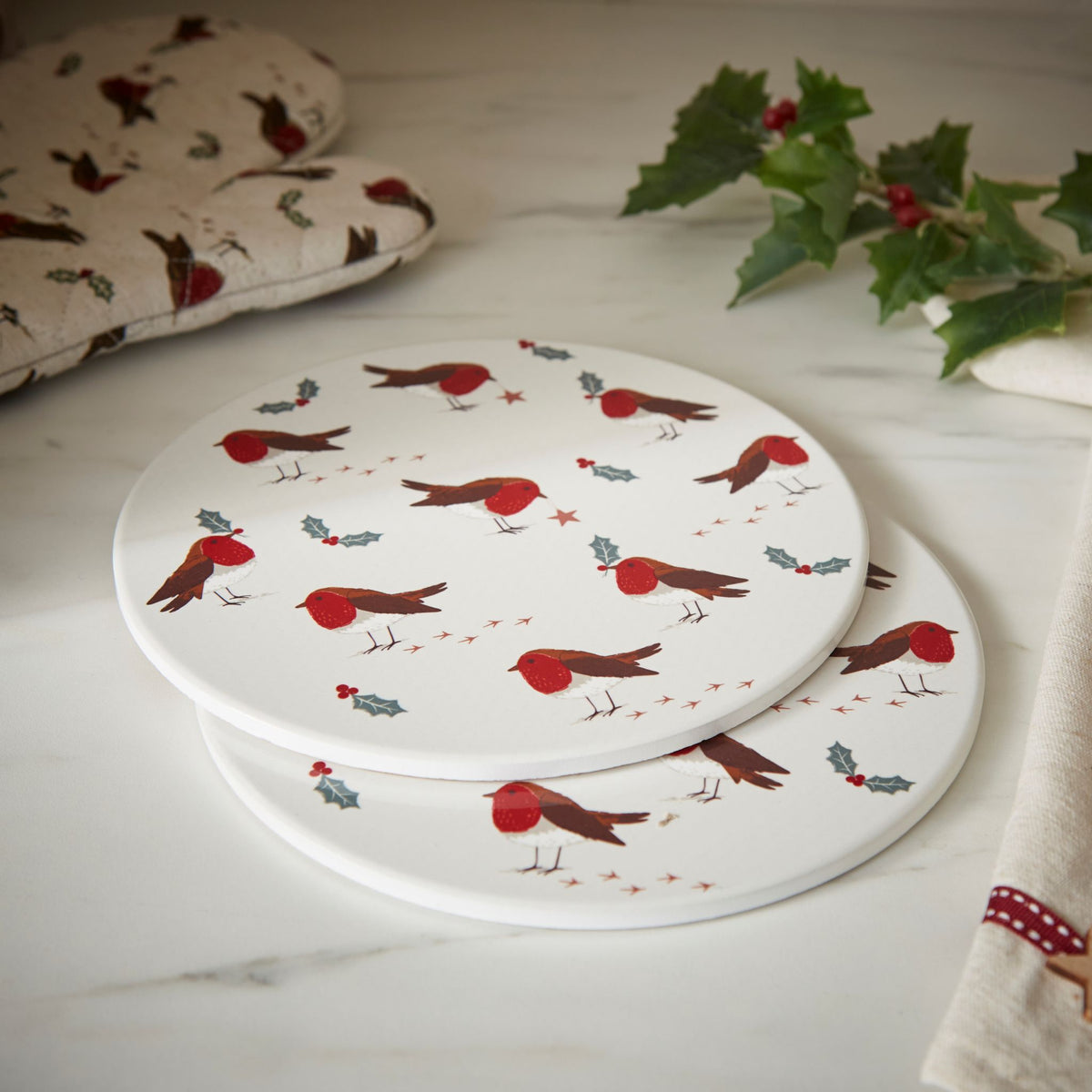 Robin Retreat Trivets Set of 2 - Robin Retreat Trivets Set of 2 Sterling Home 1