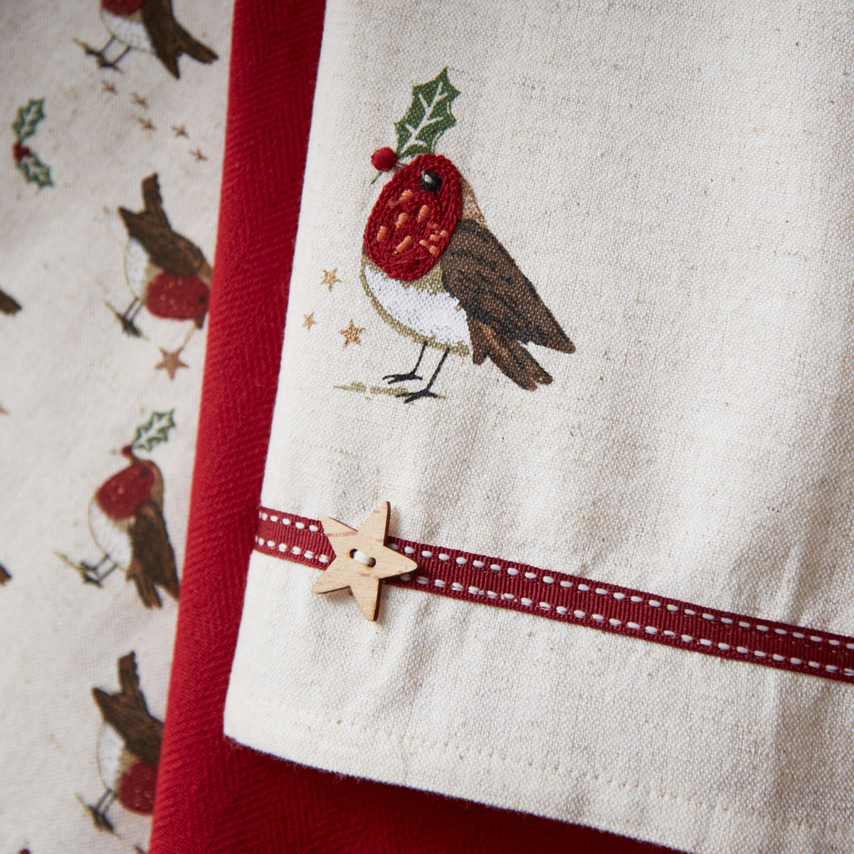 Robin Retreat Tea Towels 3 Pack - Robin Retreat Tea Towels 3 Pack Sterling Home 2