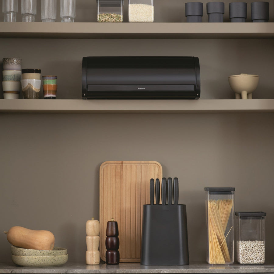 Brabantia Bread Bin Roll Top Matt Black Sterling Home 2
