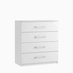 Roma 4 Drawer Cabinet - 4 Drawer Chest - Metal Sterling Home 1