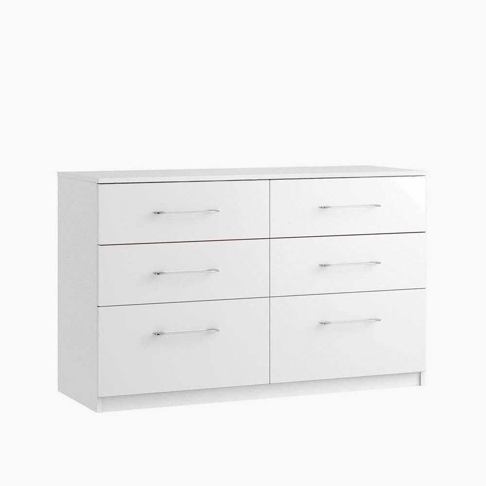 Roma 6 Drawer Twin Cabinet - 6 Drawer Twin Chest - Metal Sterling Home 1