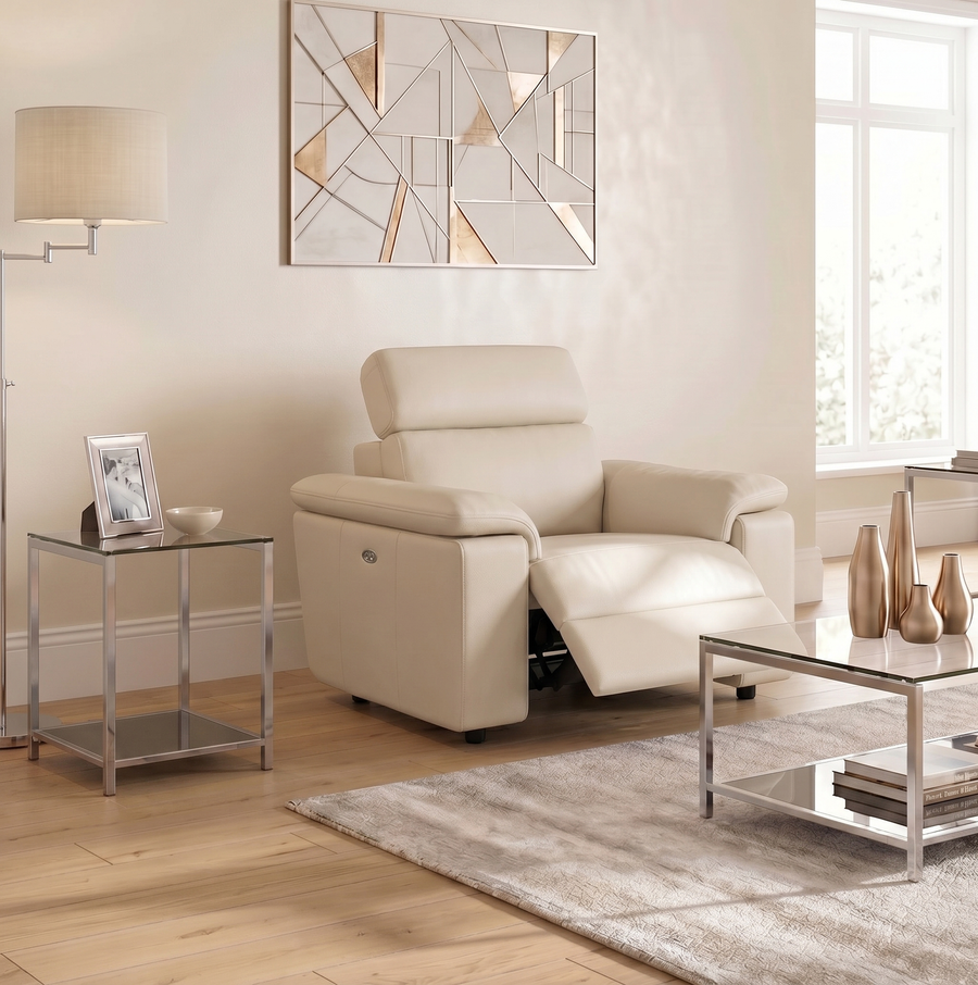 Nicoletti Rossini Recliner Armchair  - Power Recliner Armchair CB - Power Recliner with USB