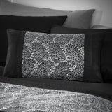 Rouen Black Boudoir Cushion