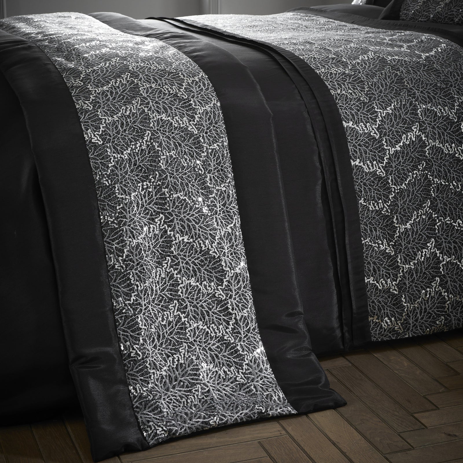Rouen Black Runner - SALE Rouen Runner Black Sterling Home 1