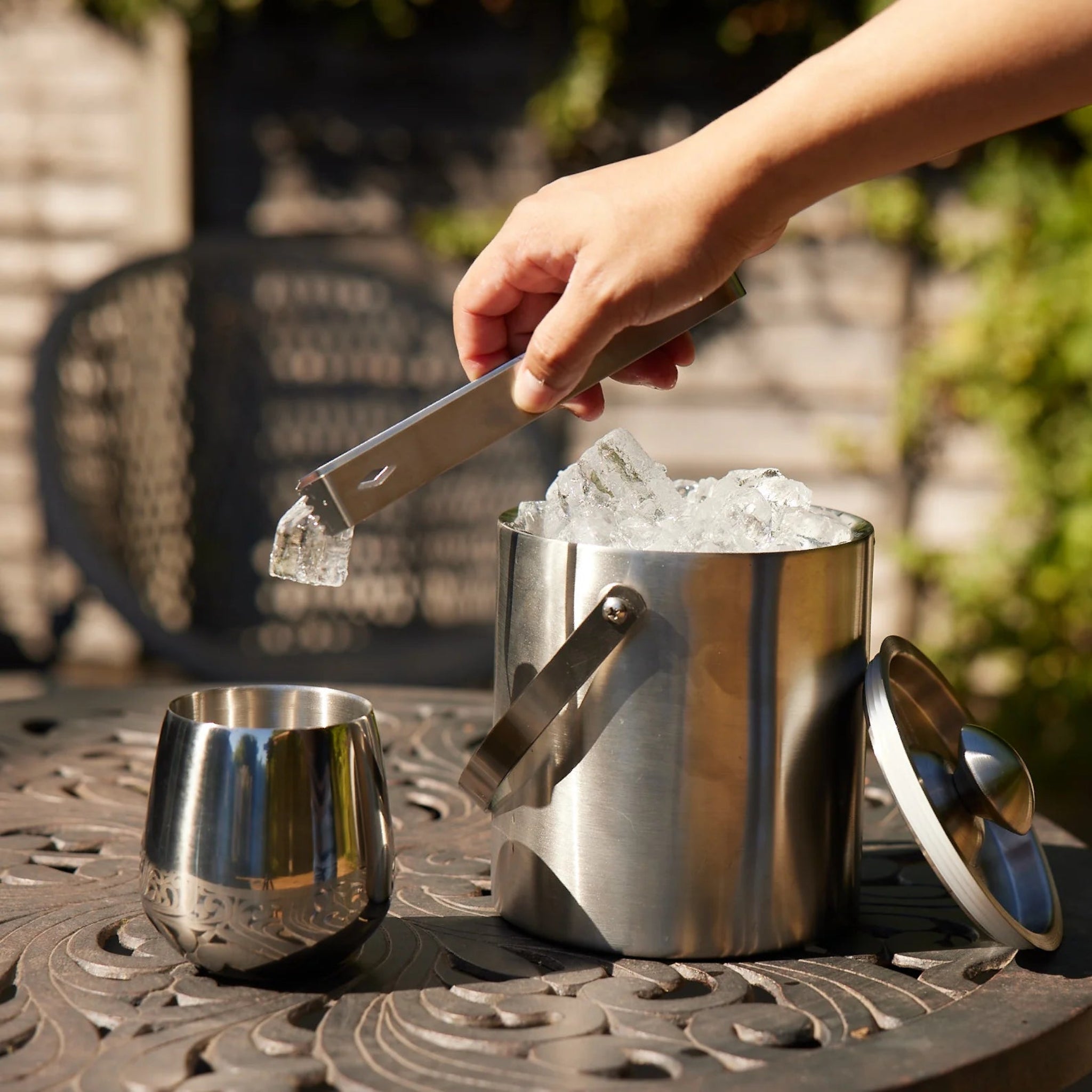 Ice Bucket Silver Set - Ice Bucket Silver Set Sterling Home 2