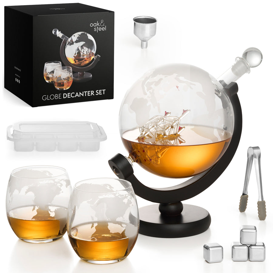 Globe Whiskey Decanter Set - Globe Whiskey Decanter Set Sterling Home 2