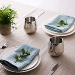 Pack Of 4 Silver Tumblers With Straws - Tumblers Silver With Straws 4 Pack Sterling Home 2