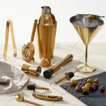 10 Piece Gold Cocktail Set - Cocktail Set Gold 10 Pce Sterling Home 1