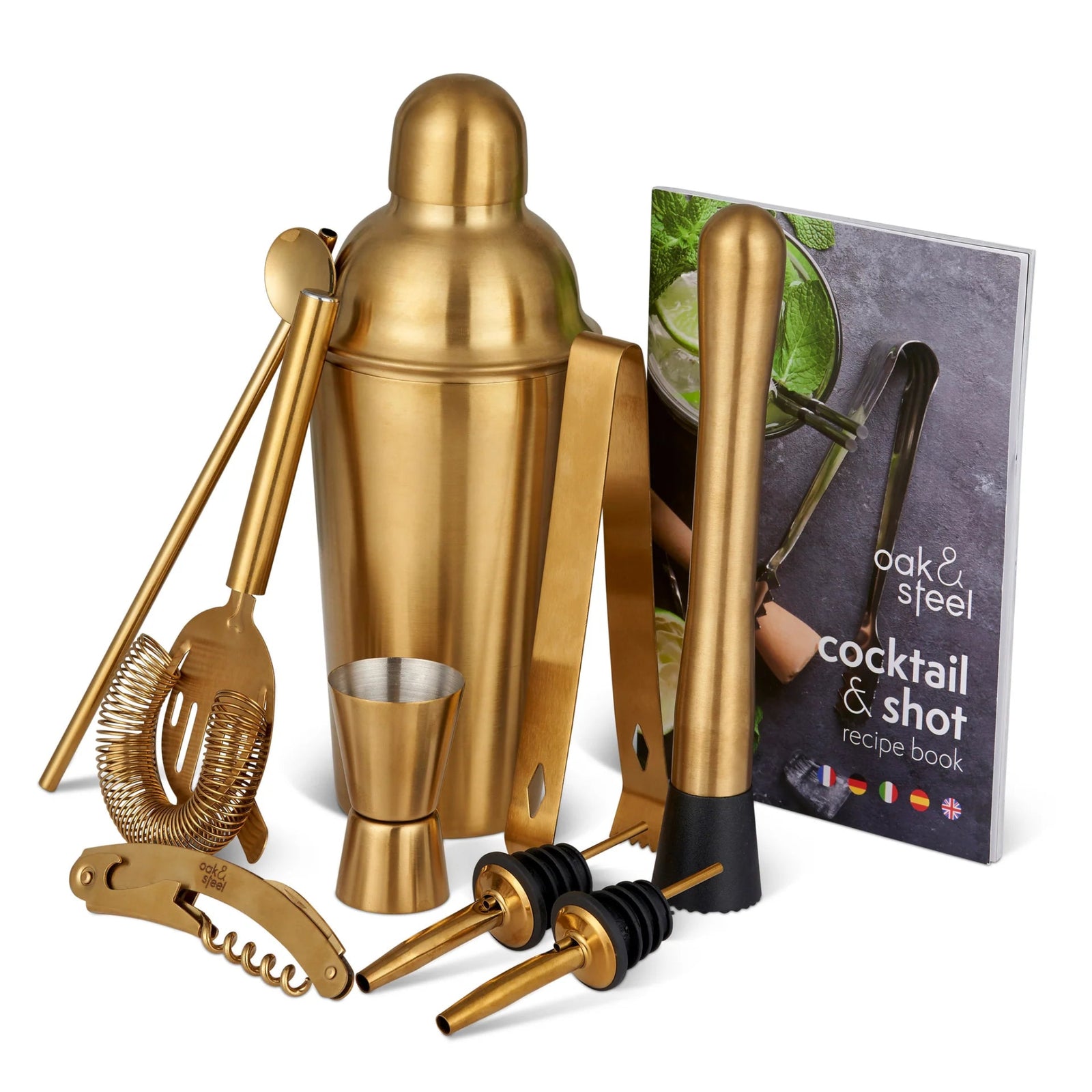 10 Piece Gold Cocktail Set - Cocktail Set Gold 10 Pce Sterling Home 3