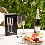 Silver Champagne Flutes 2 Pack - Champagne Flutes Silver 2 Pack Sterling Home 3