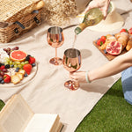 Pink Wine Glasses 2 Pack - Wine Glasses Rose Gold 2 Pack Sterling Home 2