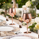 Pink Wine Glasses 2 Pack - Wine Glasses Rose Gold 2 Pack Sterling Home 3