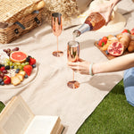 Pink Champagne Flutes 2 Pack - Champagne Flutes Rose Gold 2 Pack Sterling Home 4