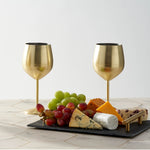 Gold Wine Glasses 2 Pack - Wine Glasses Matte Gold 2 Pack Sterling Home 2