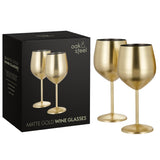 Gold Wine Glasses 2 Pack