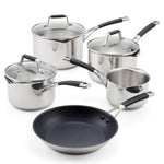 Stellar 5 Piece Draining Lid Saucepan Set - Stellar Flow 5000 Drain Lid Set 5