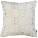 PM Chains Cut Velvet Ivory Cushion 43CM - PM Chains Cut Velvet Ivory Cushion 43CM Sterling Home 1