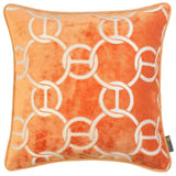 Paul Moneypenny Chains Cut Velvet Orange Cushion
