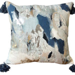 Vision Abstract Metallic Blue Square Cushion - Vision Abstract Metallic Blue 45x45CM Cushion Sterling Home 1
