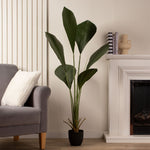 Ruffled Fan Leaf Palm Tree 130CM - 130CM Ruffled Fan Leaf Palm Tree