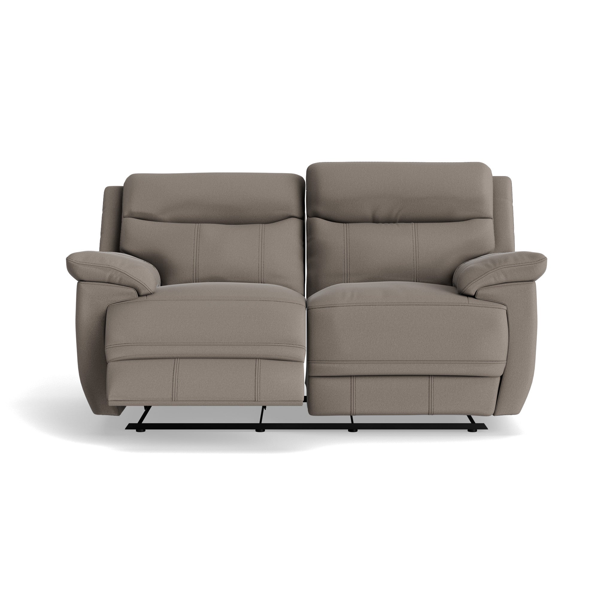 Tranquil 2 Seater Recliner Sofa - 2 Seater Sofa 2 Manual Recliners Fabric - Manual Recliner 2 Seater Sofas Sterling Home 2 BFA-MAD-03 DARK GREY