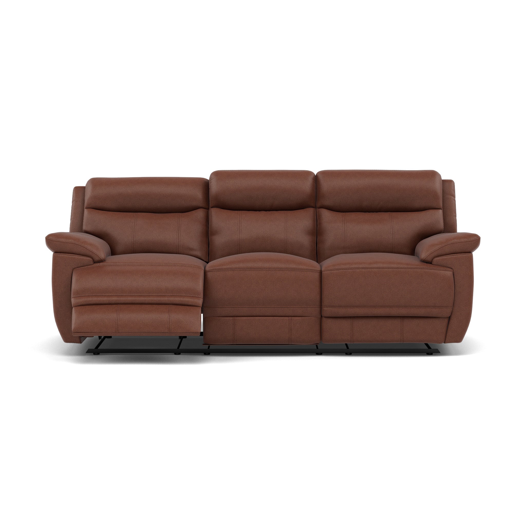 Tranquil 3 Seater Recliner Sofa - 3 Seater Sofa 2 Manual Recliners Fabric - Manual Recliner 3 Seater Sofas Sterling Home 5 BFA-BLJ-05 HAZELNUT