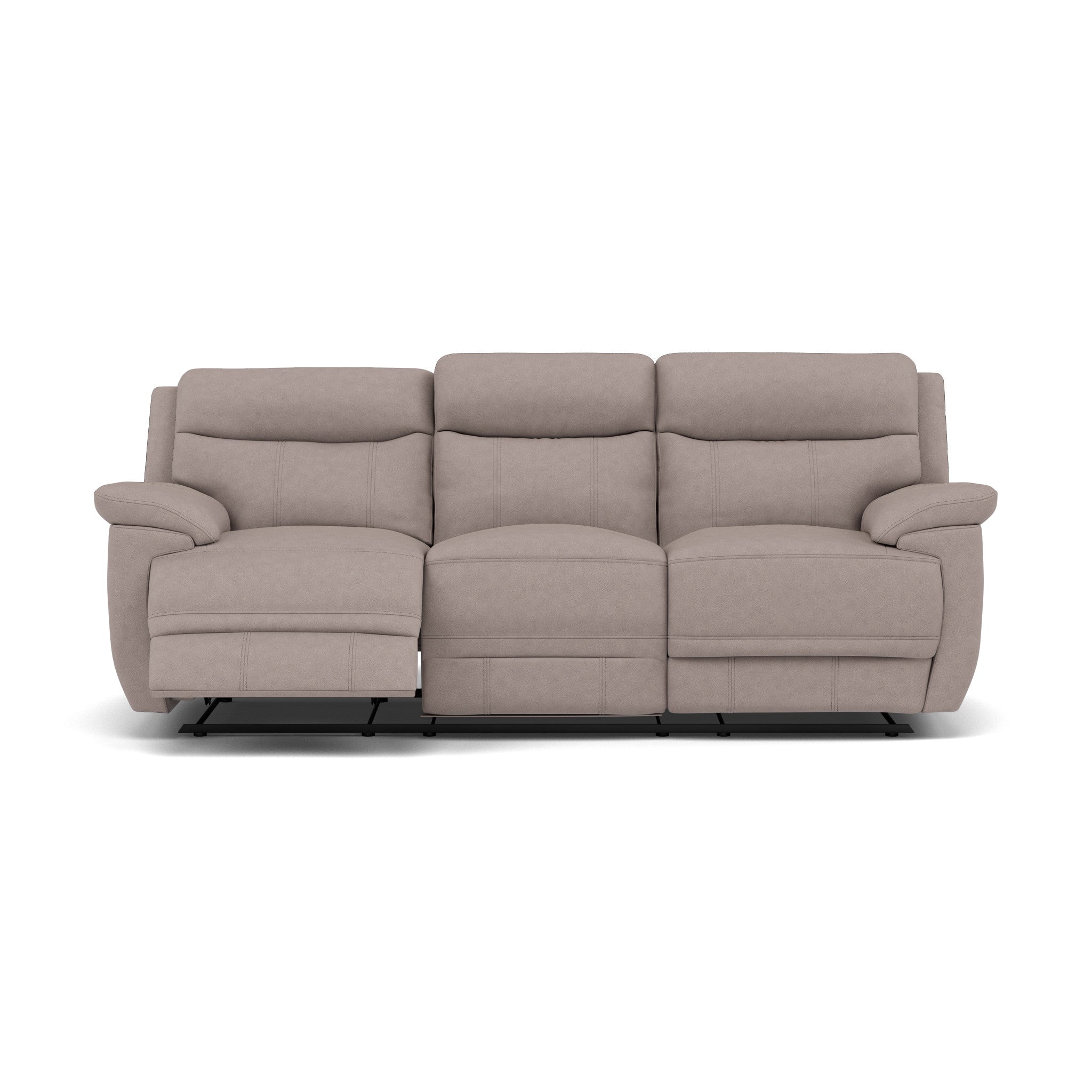 Tranquil 3 Seater Recliner Sofa - 3 Seater Sofa 2 Manual Recliners Fabric - Manual Recliner 3 Seater Sofas Sterling Home 6 BFA-BLJ-22 DOVE GREY