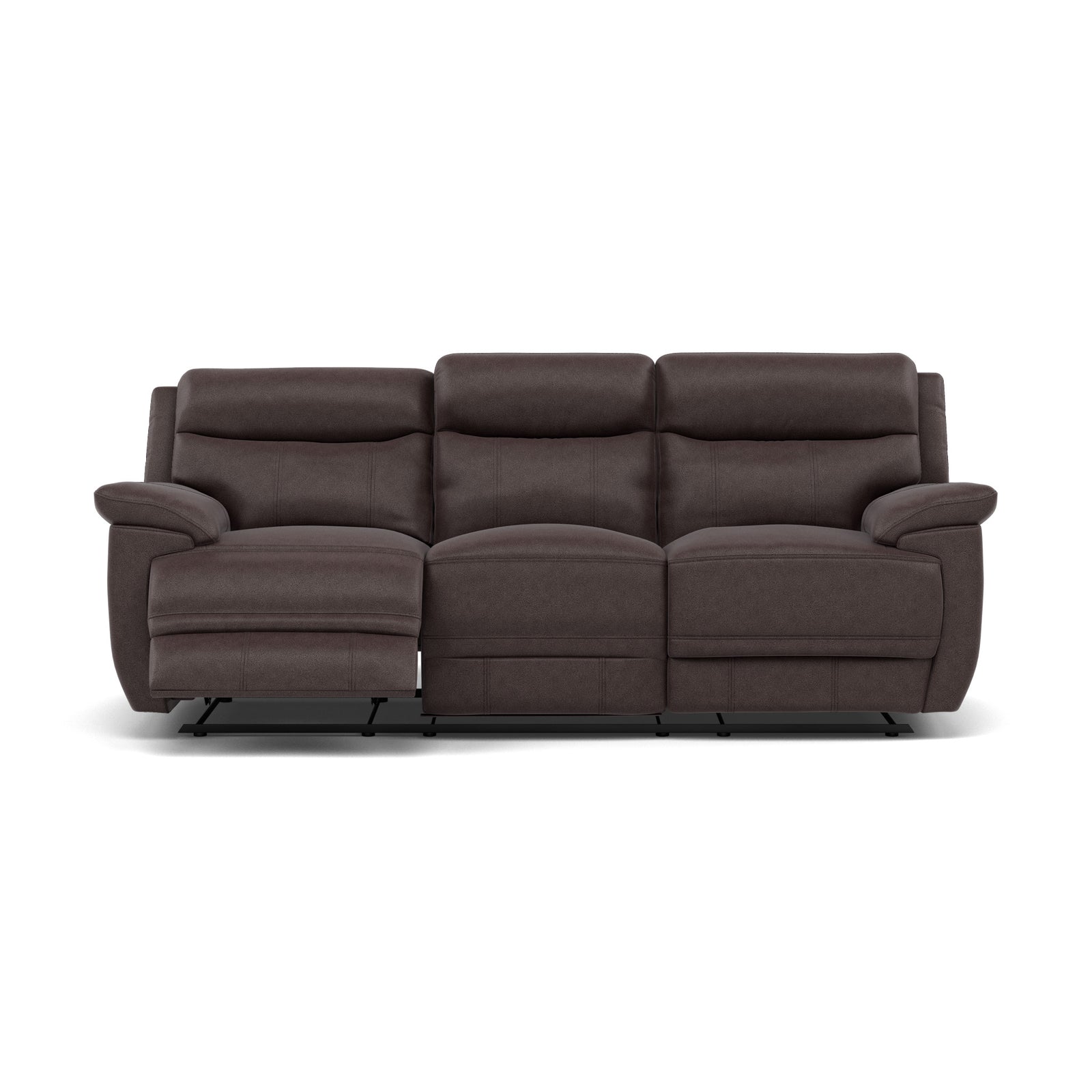 Tranquil 3 Seater Recliner Sofa - 3 Seater Sofa 2 Manual Recliners Fabric - Manual Recliner 3 Seater Sofas Sterling Home 7 BFA-BLJ-946 SILVER GREY