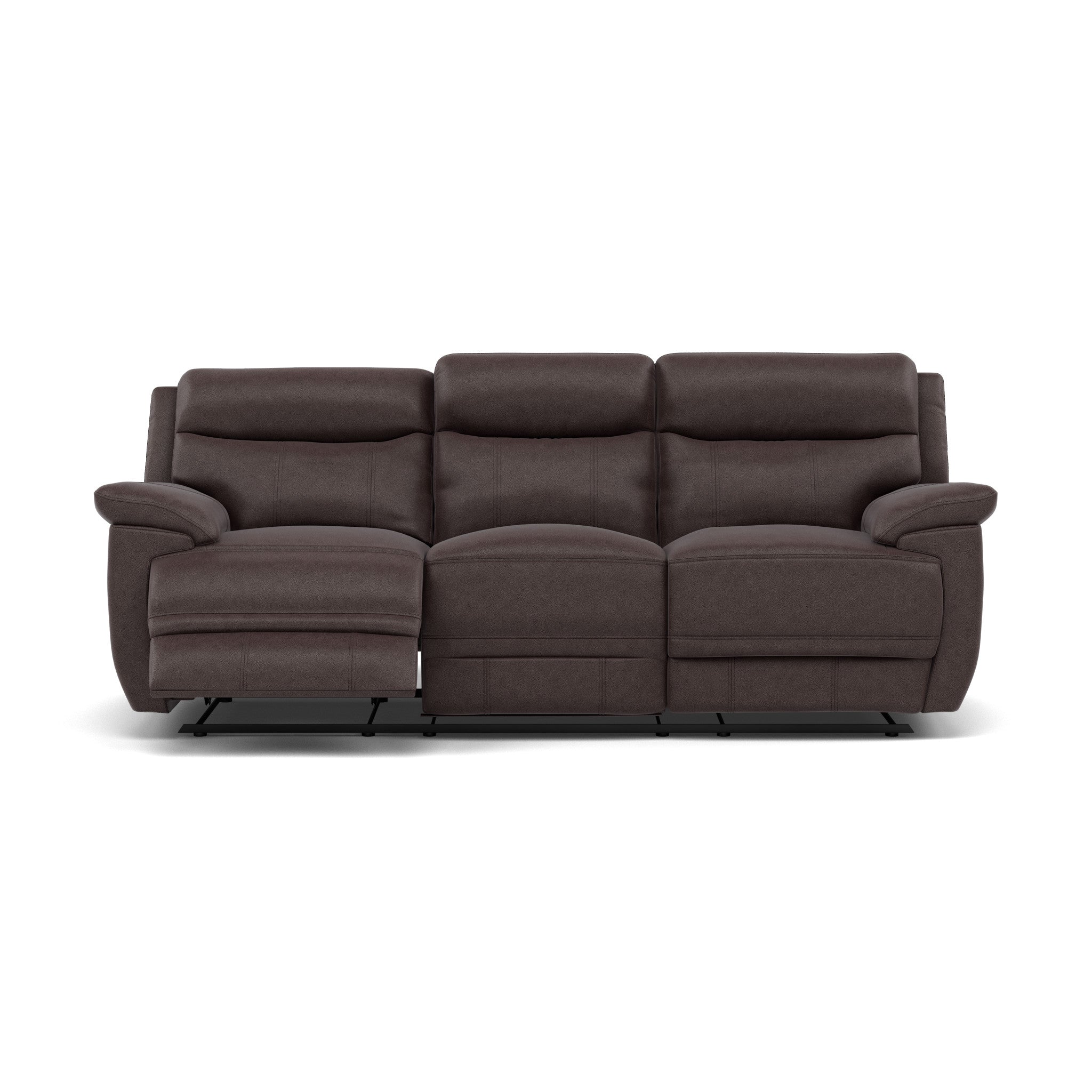 Tranquil 3 Seater Recliner Sofa - 3 Seater Sofa 2 Manual Recliners Fabric - Manual Recliner 3 Seater Sofas Sterling Home 7 BFA-BLJ-946 SILVER GREY