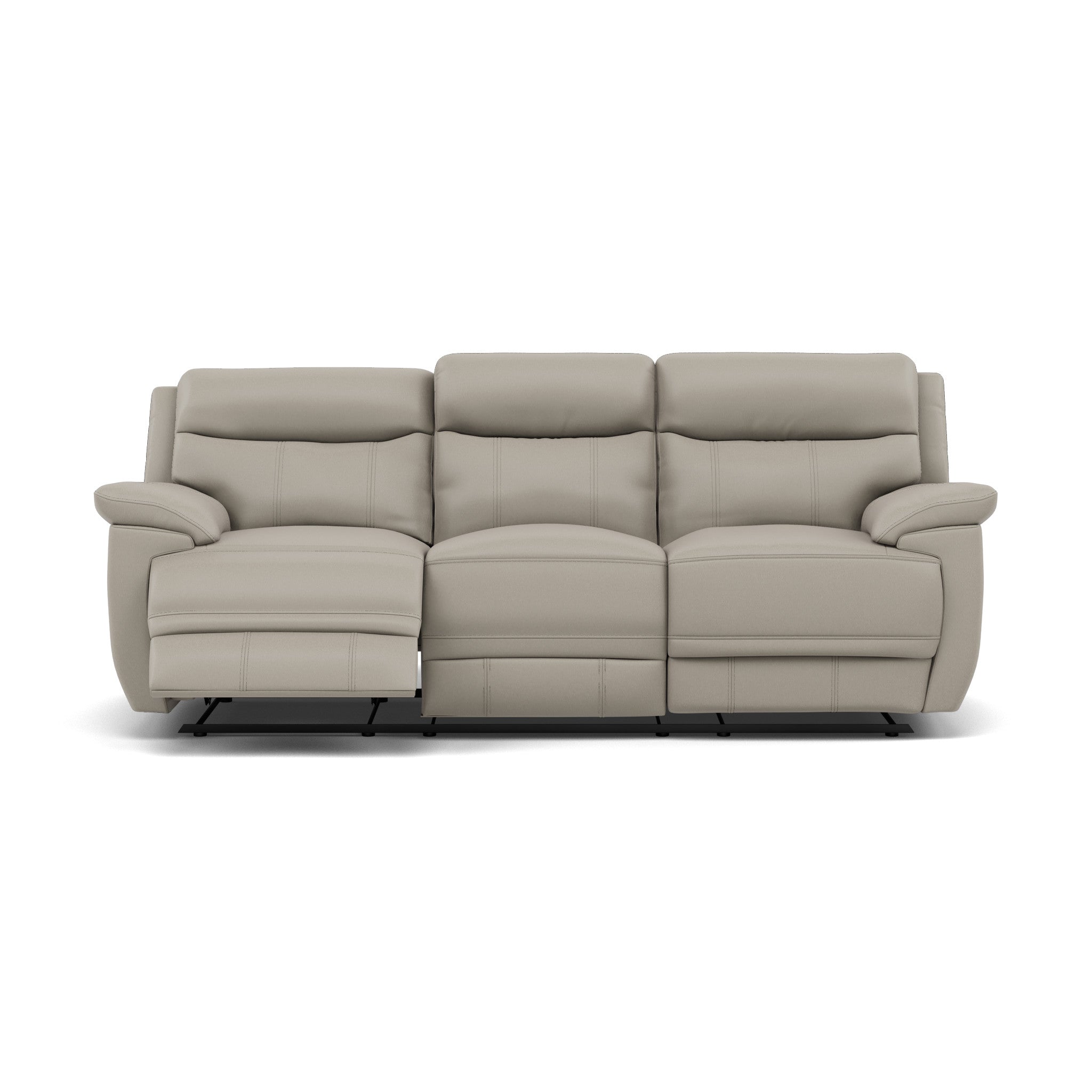 Tranquil 3 Seater Recliner Sofa - 3 Seater Sofa 2 Manual Recliners Cat BX - Manual Recliner 3 Seater Sofas Sterling Home 3 BXS-946B FEATHER GREY