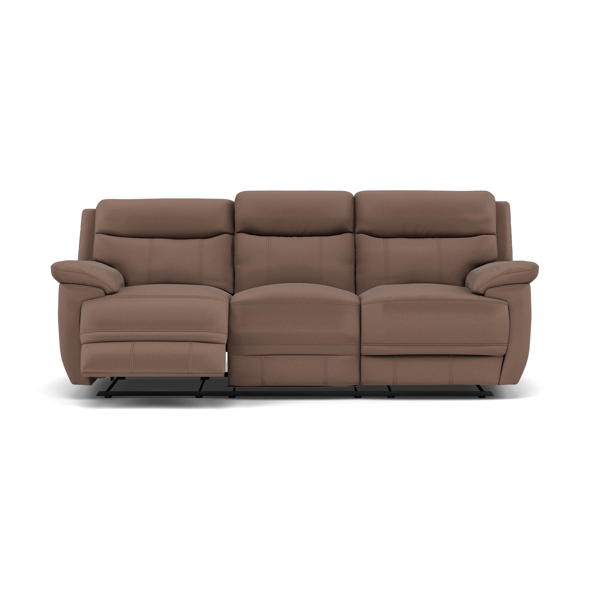 Tranquil 3 Seater Recliner Sofa - 3 Seater Sofa 2 Manual Recliners Fabric - Manual Recliner 3 Seater Sofas Sterling Home 3 BFA-MAD-05 DARK TAUPE