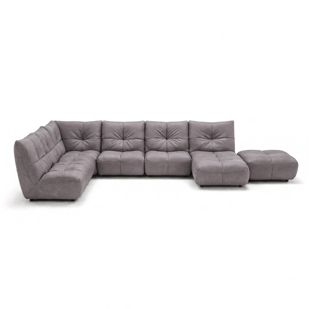 Comet Corner Sofa - Combination 1 - Corner Sofa Group With Footstool Fabric Corner Sofas Sterling Home 25 SFA-PEY-03 KHAKI